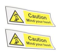 SUPVOX Watch Your Head Low Ceiling Caution Sign Pvc Warning Sticker Self Adhesive 20cm X 6.6cm Practical Use for Public Spaces