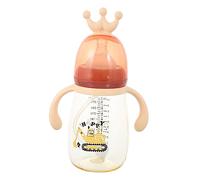 SUPVOX Water Bottle Pink Double Handle Arc Cartoon Design Sippy Cup for Boy Girl and Toddlers Hydrate The Go