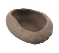 SUPVOX Wear-resistant Ceramic Succulent Pot No Drainage Decorative Artificial Rock Planter for Indoor Bonsai Cactus Tabletop Fountain Accessories Furniture Friendly Stone-shaped Vase