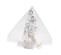 SUPVOX Wedding Plush Gnome Doll Bride Veil and Bouquet, Faceless Nordic Style Bride Plush for Romantic Wedding Decor and Home Display