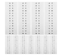 SUPVOX White Alphabetical Index Stickers from A Through Z 25x12.5mm Strong Adhesive Page Markers 10 Sheets Office File Tabs for Organizing Books Notebooks and Hanging File Labels