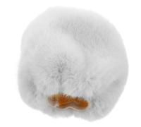SUPVOX White Faux Fur Microphone Windscreen Wind Muff Stylish Detachable Washable Headset Mic Cover for Indoor Outdoor Use