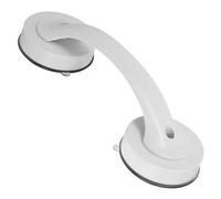 SUPVOX White Plastic Bathtub Handrail with Suction Cup, Comfortable to Hold Bathroom Grab Bar for Elderly and People with Mobility Issues, Safety Rail for Residential Places and Corridors