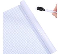 SUPVOX Whiteboard Wall Sticker Paper 2 Rolls with Black Water-Based Pens, Removable Dry Erase Surface for Boys and and Home Learning