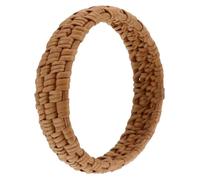 SUPVOX Wide Rattan Bracelet Bangle Stylish Natural Lightweight Summer Bracelet for Women Outing Elegant Chic Design 8.5Cm Diameter