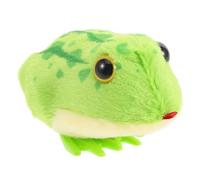 SUPVOX Wind Up Animal Clockwork Plush Frog for Boy Girl Year Calming Soft Crawling Encouragement with Jumping Action and Craftsmanship for Early Development