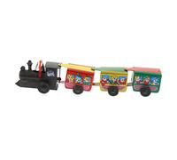 SUPVOX Wind Up Toy Mini Iron Train 3 Carriages Vintage Clockwork Train Plaything for Children for Imaginative Play and Collectibles