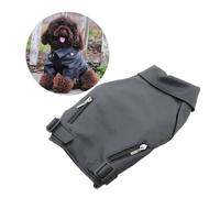 SUPVOX Windproof PU Leather Dog Coat with Zip-up Closure Warm Winter Vest for Dogs Lightweight Pet Apparel in Black with D-ring for Cold Weather Protection