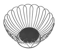 SUPVOX Wire Basket Vegetables Iron Basket Large Diameter Ring Base Black Elegant Chic Storage Protect Desktop from Scratches Family Home Decoration