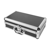 SUPVOX Wireless Mic Storage Case Adjustable Compartment Drop Protection Hard Shell Exterior Padded Foam Interior Black Handheld Microphone Case with Handle for Transmitters and Receivers