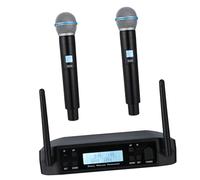 SUPVOX Wireless Microphone System Glxd4 Two Beta58a Uhf Mics, Ac230v Uk Power, High-performance Cordless Microphone for Stage, Karaoke, and Outdoor Use