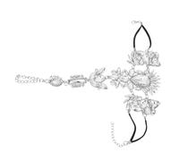 SUPVOX Women’s Adjustable Alloy Rhinestone Anklet with Amethyst Stone, Dainty Boho Foot Jewelry for Beach Vacation and Summer Holiday