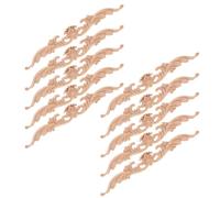 SUPVOX Wood Appliques and Carved Wood Wall Decor 10Pcs Unpainted Decorative Cabinet Embellishments with Intricate Design Easy DIY Application for Furniture Improvement and Home
