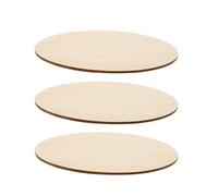 SUPVOX Wood Discs 3Pcs 12Cm X 3Cm Unpainted Wooden Circles for DIY Painting and Wedding Decor