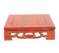 SUPVOX Wood Display Stand for Teapot and Vase, Redwood Square Desktop Base for Handicrafts and Statue Display, Home and Office Decoration Pedestal