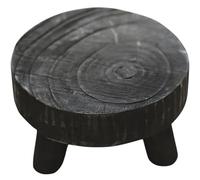 SUPVOX Wood round Plant Stool Three Legs, Small Solid Wood Display Stand for Indoor Plant Pots, Cake, Dessert, and Photo Props in Vintage Rustic Style,