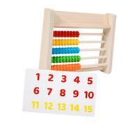 SUPVOX Wooden Abacus for Number Cards Educational Counting Preschool Math Learning Aid Brain Developing School Supplies for Students Accounting Practice