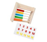 SUPVOX Wooden Abacus for Number Cards Preschool Learning for Math Counting and Brain Development Safe Smooth Edges Educational Tool for Early Math Skills
