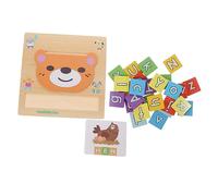 SUPVOX Wooden Alphabet Learning for Educational Spelling for Cognitive Development and Hand Eye Coordination Safe Premium Wood Material