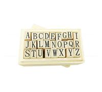 SUPVOX Alphabet Stamps Wooden ABC Stamps Letters Rubber for Scrapbooking Crafts Cards Making Envelopes Invitations