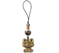 SUPVOX Wooden Animal Keychain Pendant Lightweight Handbag Charm Practical Design, Attractive Frog Cartoon Bag Keyring for Backpack Or Present Accessories