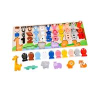 SUPVOX Wooden Animal Shape Matching Puzzle for Early Education Plaything with Safe Sturdy Wood Enhances Hand-eye Coordination Logical Thinking Creativity Development for Preschoolers