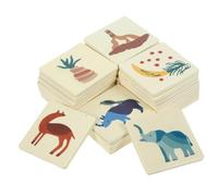 SUPVOX Wooden Animals Memory Game Cards Educational Preschool for Cognitive Development Logical Thinking Memory Training Interactive Board Game