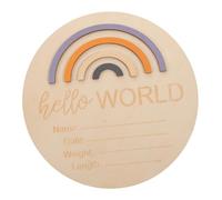 SUPVOX Wooden Baby Announcement Sign Writeable Surface and No Burrs, Assorted Colour Monthly Cards for Gender Reveal and New Parents at Home