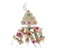SUPVOX Wooden Bird Toy for Parrots African Grey Bright Chewing Interactive Hanging Toy