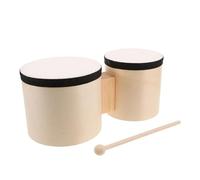 SUPVOX Wooden Bongos Hand Drum Percussion Instruments and Tambourines Drum for Beginners Music Education Performances in Classroom Dance Practice Session