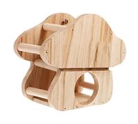 SUPVOX Wooden Bunny Cage Rack Hay Holder for Rabbits and Guinea Pigs Slow Feeding Container with Fence Design to Keep Hay Clean and Promote Healthy Eating Habits