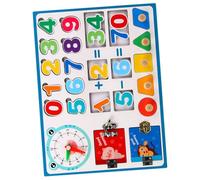 SUPVOX Wooden Busy Board for Educational Developing Sensory and Math Learning Plaything Montessori Early Learning Activity for Home Classroom and Birthday