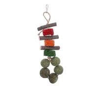 SUPVOX Wooden Chewing Playthings Cartoon Design Rabbit Squirrel Wear Resistance Chewing Animals Teething Snack Small Animal Cage Treat