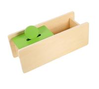 SUPVOX Wooden Coin Box Educational for Early Learning Developmental for Hand-eye Coordination Color Recognition Concentration and Logical Thinking Skills Preschool Teaching Aid