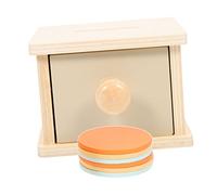 SUPVOX Wooden Coin Box Montessori Educational for Smooth Rounded Edges Object Permanence Learning Hand-eye Coordination and Fine Motor Skills Development