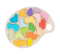SUPVOX Wooden Color Matching Board for Montessori Educational Shape and Letter Matching Game Safe Lightweight Puzzle for Interactive Learning Activity