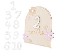 SUPVOX Wooden Commemorative Plaque Milestone Cards for Newborn Shower Gifts for for for Growth Discs in Daisy Design