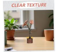 SUPVOX Wooden Daisy Flower Puzzle Model Kit Sustainable Plant Bouquet Building DIY Craft with Vase for Creative Skill Development and Relaxation