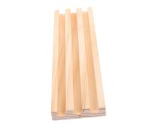 SUPVOX Wooden Domino Rack with Slots Stable Non-slip Holder for Domino Tiles and Alphabet Cards Practical Craft Display Base for Adults Family Games