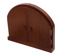 SUPVOX Wooden Double Switch Protective Cover, Door-Shaped Electrical Outlet Cover Plate 8.86x7.28 Inch, Proof Weatherproof Wall Switch Guard for Bedroom and Living Room Safety