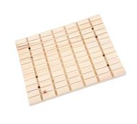 SUPVOX Wooden Foot Pad Convenient to Fix and Grinding Function with Hole Design Khaki Nature Style for Small Pets Suitable for Squirrel and Chinchilla Cage or Personal Home Use