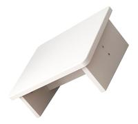 SUPVOX Wooden Foot Resting Stool 30cm Non-Skid Footstool Warm White for Office Under Desk Ergonomic Foot Chair Suitable for Home and Bathroom Use