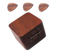 SUPVOX Wooden Guitar Plectrum for Folk and Electric Guitars Solid Wood Plectrums Boxed Kit for Guitarists and Beginners