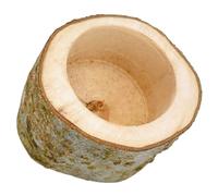 SUPVOX Wooden Hamster Bowl Multi Function Food Container for Pets Adorable Design for Rabbits Chinchillas and Dwarf Hamsters Easy to Clean Durable Wood Material