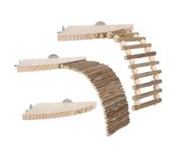 SUPVOX Wooden Hamster Climbing Ladder and Platform for Small Pets Stable Solid Wood Playground with Branch Ladder and Activity Ramp for Gerbils Dwarf Hamsters and Small Animals Cage