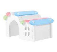 SUPVOX Wooden Hamster Hideout House for Small Pets Cozy Wear-resistant Wood Shelter for Hamsters Guinea Pigs Rats and Rabbits Multipurpose Small Animal Nest Accessory