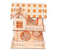 SUPVOX Wooden Hamster Hideout House Small Pet Hut for Play and Rest Durable Natural Material Safe for Hamsters Rats and Other Small Animals Exercise and Sleep Hideaway
