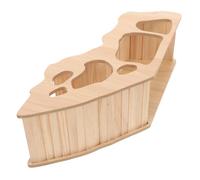 SUPVOX Wooden Hamster House with Tunnel Hideout Small Animal Habitat for Guinea Pig Rat Rest and Play Adorable Hideaway for Climbing and Sleeping Pets