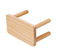 SUPVOX Wooden Hamster Platform with Support Design for Small Pets, Khaki Hamster Cage Level Shelf Preventing Cage Chewing and Supporting Skill Development