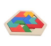 SUPVOX Wooden Hexagon Educational Puzzle for Early Learning Sensory Enhancing Creativity Logic Hand-eye Coordination Bonding Unique Design for Stem Development